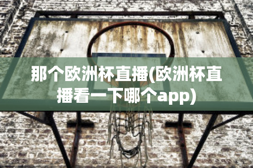 那个欧洲杯直播(欧洲杯直播看一下哪个app)