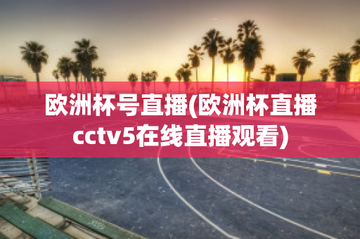 欧洲杯号直播(欧洲杯直播cctv5在线直播观看)