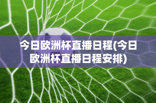 今日欧洲杯直播日程(今日欧洲杯直播日程安排)