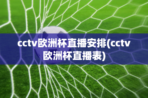 cctv欧洲杯直播安排(cctv欧洲杯直播表)