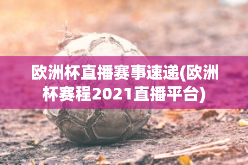 欧洲杯直播赛事速递(欧洲杯赛程2021直播平台)