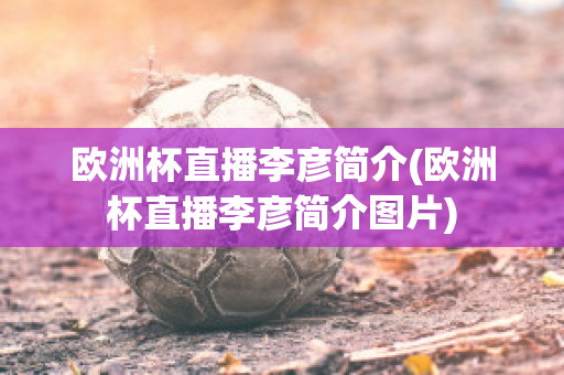 欧洲杯直播李彦简介(欧洲杯直播李彦简介图片)