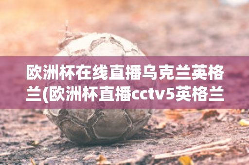 欧洲杯在线直播乌克兰英格兰(欧洲杯直播cctv5英格兰)