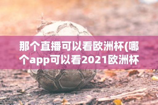 那个直播可以看欧洲杯(哪个app可以看2021欧洲杯直播)