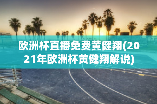 欧洲杯直播免费黄健翔(2021年欧洲杯黄健翔解说)