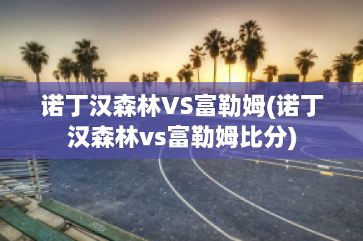 诺丁汉森林VS富勒姆(诺丁汉森林vs富勒姆比分)