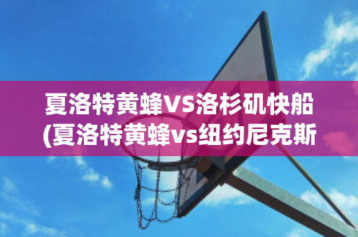 夏洛特黄蜂VS洛杉矶快船(夏洛特黄蜂vs纽约尼克斯)