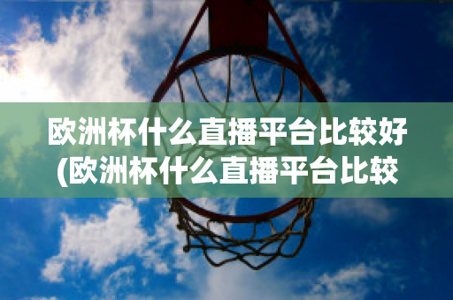 欧洲杯什么直播平台比较好(欧洲杯什么直播平台比较好一点)