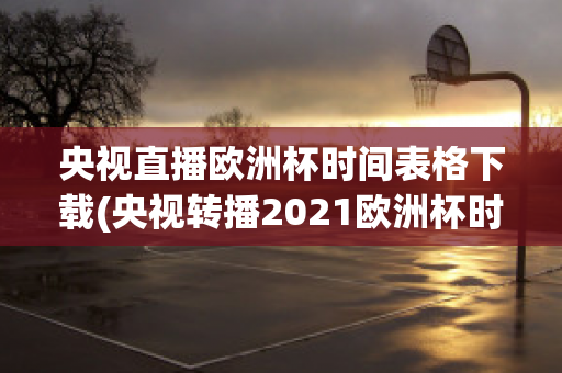 央视直播欧洲杯时间表格下载(央视转播2021欧洲杯时间表)