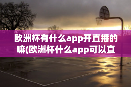 欧洲杯有什么app开直播的嘛(欧洲杯什么app可以直播)